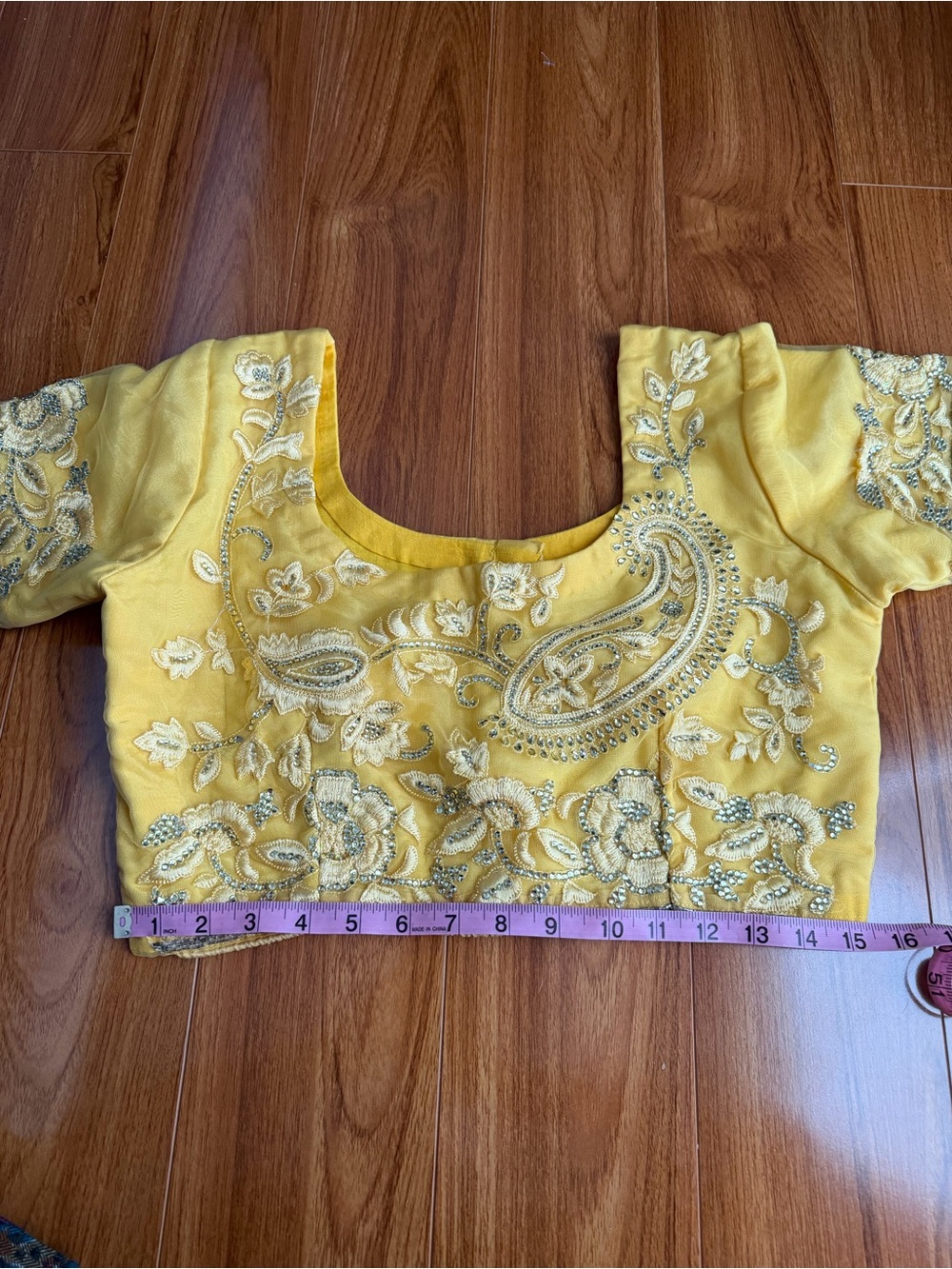 Yellow choli Indian top small/medium